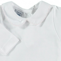 Overview second image: Babidu Romper pique wit-roze