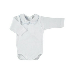Overview image: Babidu Romper pique wit-blauw