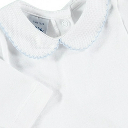 Overview second image: Babidu Romper pique wit-blauw