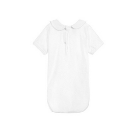 Overview second image: Babidu Romper km pique wit-blauw