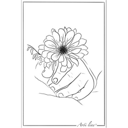 Overview image: Arti Line Kaart Hand - Bloem