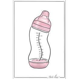 Overview image: Arti Line Kaart Fles Roze