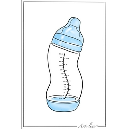 Overview image: Arti Line Kaart Fles Blauw