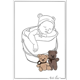 Overview image: Arti Line Kaart Baby Knuffels