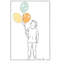 Overview image: Arti Line Kaart Jongen - Ballon